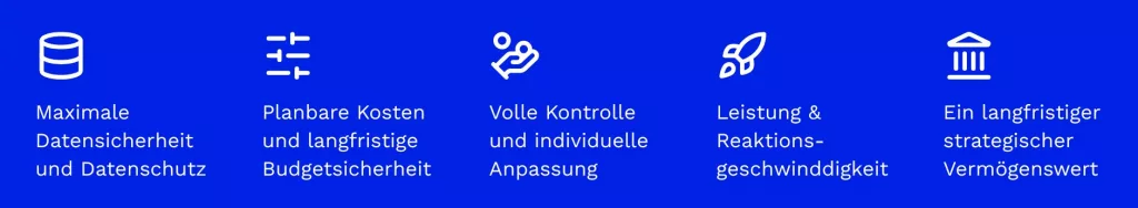 Übersicht über on-premise KI Vorteile.